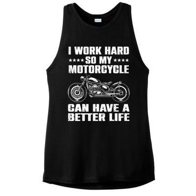 Cool Motorcycle Design For Motorcycle Lover Rider Ladies PosiCharge Tri-Blend Wicking Tank