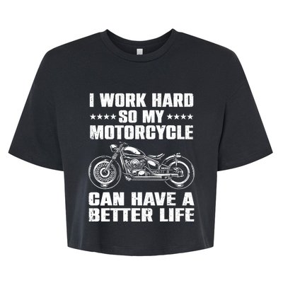 Cool Motorcycle Design For Motorcycle Lover Rider Bella+Canvas Jersey Crop Tee