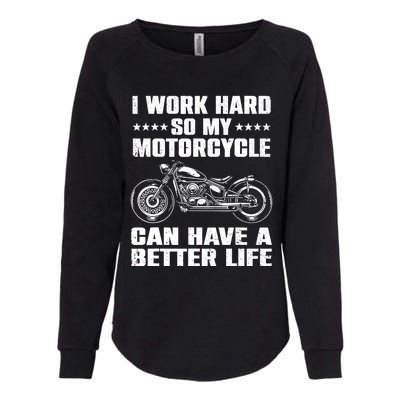 Cool Motorcycle Design For Motorcycle Lover Rider Womens California Wash Sweatshirt