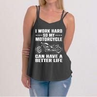 Cool Motorcycle Design For Motorcycle Lover Rider Women's Strappy Tank