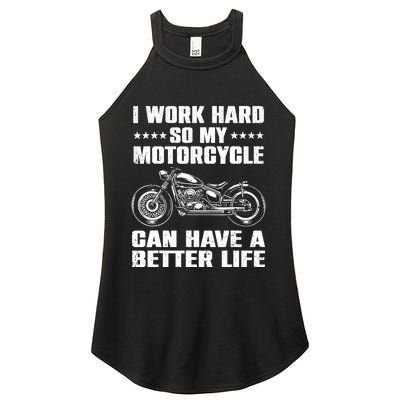 Cool Motorcycle Design For Motorcycle Lover Rider Women's Perfect Tri Rocker Tank