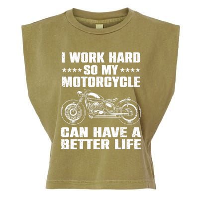 Cool Motorcycle Design For Motorcycle Lover Rider Garment-Dyed Women's Muscle Tee