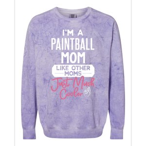 Cool Mothers Day Design Paintball Mom Gift Colorblast Crewneck Sweatshirt