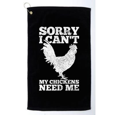 Chicken Mom Dad Funny Poultry Farmer Chicken Golf Towel