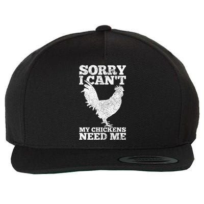 Chicken Mom Dad Funny Poultry Farmer Chicken Wool Snapback Cap