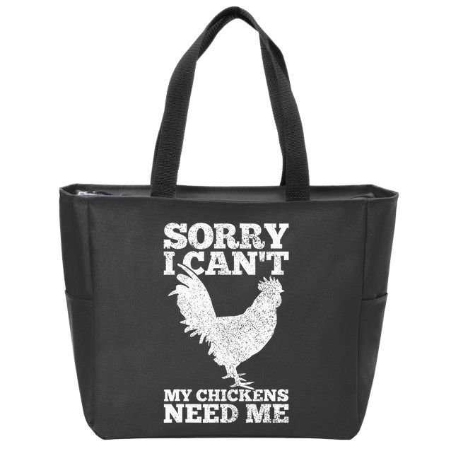 Chicken Mom Dad Funny Poultry Farmer Chicken Zip Tote Bag