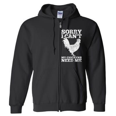 Chicken Mom Dad Funny Poultry Farmer Chicken Full Zip Hoodie