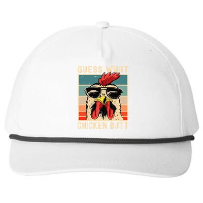 Chicken Meme Design Guess What Chicken Butt Snapback Five-Panel Rope Hat