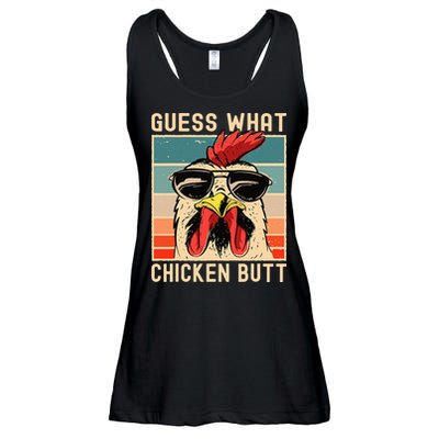 Chicken Meme Design Guess What Chicken Butt Ladies Essential Flowy Tank