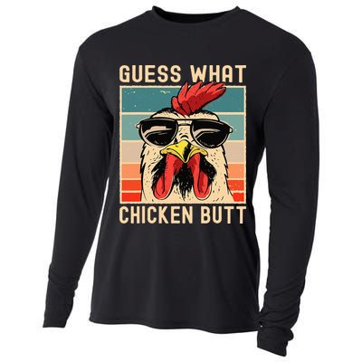 Chicken Meme Design Guess What Chicken Butt Cooling Performance Long Sleeve Crew