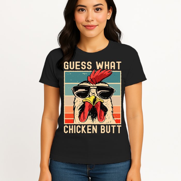 Chicken Meme Design Guess What Chicken Butt Womens T-Shirt