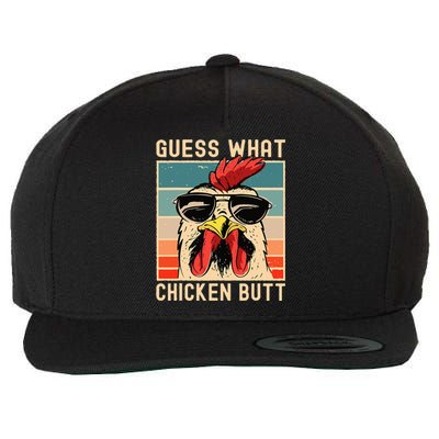 Chicken Meme Design Guess What Chicken Butt Wool Snapback Cap