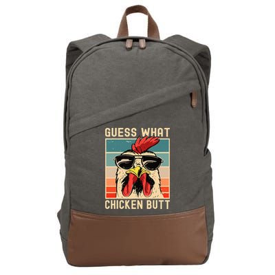 Chicken Meme Design Guess What Chicken Butt Cotton Canvas Backpack