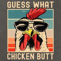 Chicken Meme Design Guess What Chicken Butt Cotton Canvas Backpack
