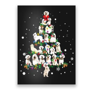 Cute Maltese Dog Christmas Tree Gift Decor Xmas Tree Poster