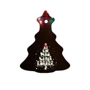 Cute Maltese Dog Christmas Tree Gift Decor Xmas Tree Ceramic Tree Ornament