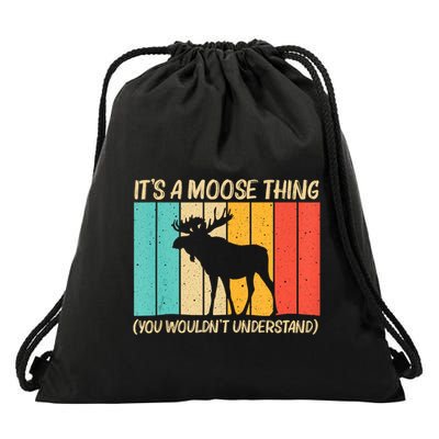 Cool Moose Design For Deer Animal Elk Moose Lover Drawstring Bag