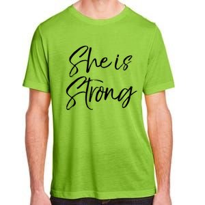 Christian Mothers Day Gift For Mom Proverbs 31 She Is Strong Cool Gift Adult ChromaSoft Performance T-Shirt