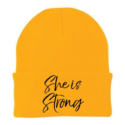 Christian Mothers Day Gift For Mom Proverbs 31 She Is Strong Cool Gift Knit Cap Winter Beanie