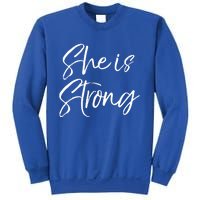 Christian Mothers Day Gift For Mom Proverbs 31 She Is Strong Cool Gift Sweatshirt