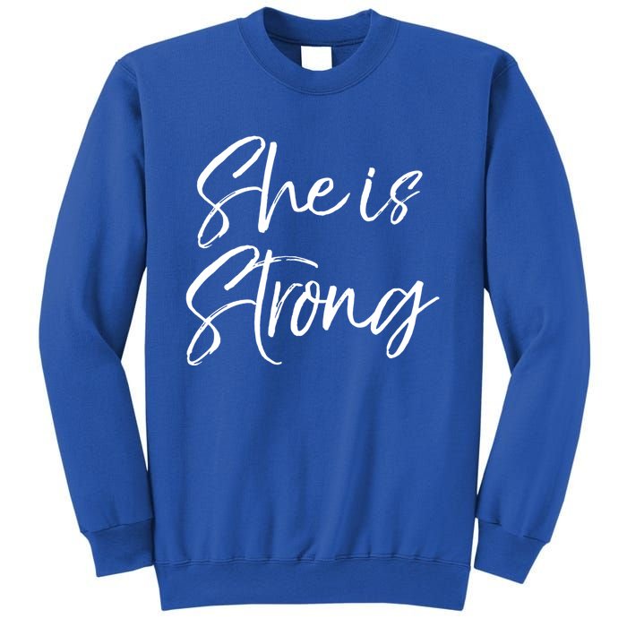 Christian Mothers Day Gift For Mom Proverbs 31 She Is Strong Cool Gift Sweatshirt