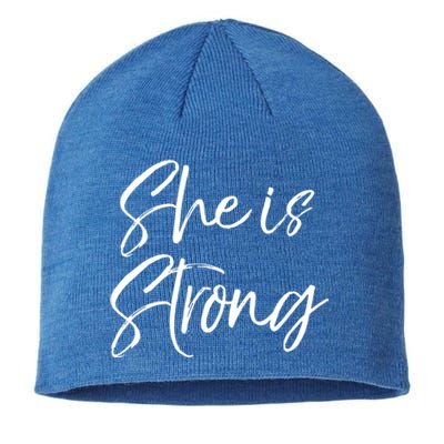 Christian Mothers Day Gift For Mom Proverbs 31 She Is Strong Cool Gift Sustainable Beanie