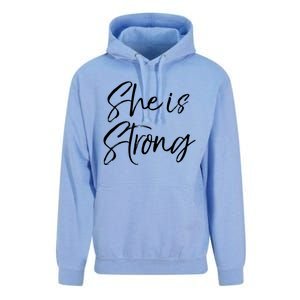 Christian Mothers Day Gift For Mom Proverbs 31 She Is Strong Cool Gift Unisex Surf Hoodie