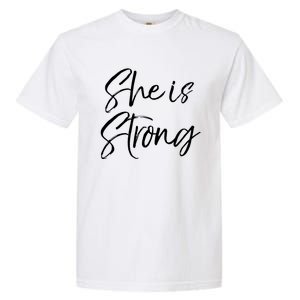 Christian Mothers Day Gift For Mom Proverbs 31 She Is Strong Cool Gift Garment-Dyed Heavyweight T-Shirt