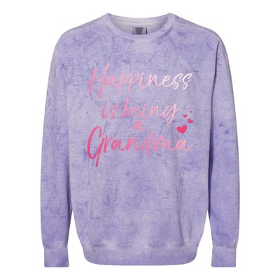 Cute MotherS Day Gift Happiness Is Being A Grandma Colorblast Crewneck Sweatshirt