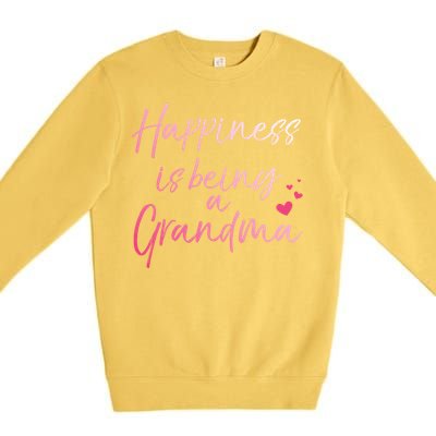 Cute MotherS Day Gift Happiness Is Being A Grandma Premium Crewneck Sweatshirt