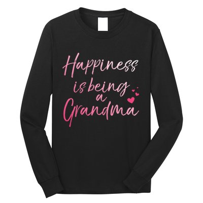 Cute MotherS Day Gift Happiness Is Being A Grandma Long Sleeve Shirt