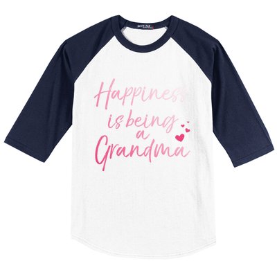 Cute MotherS Day Gift Happiness Is Being A Grandma Baseball Sleeve Shirt