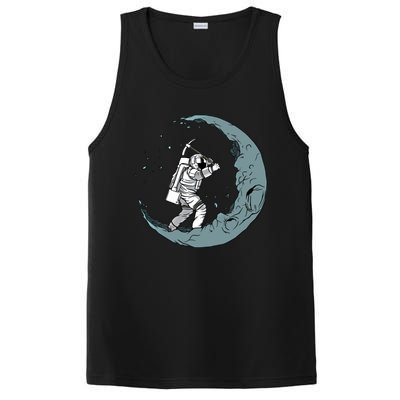 Crescent Moon Digger Astronaut Graphic Gift PosiCharge Competitor Tank