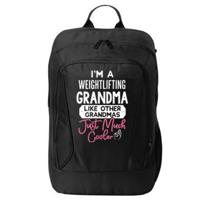 Cool Mothers Day Design Weightlifting Grandma Great Gift City Backpack