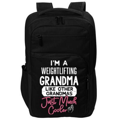 Cool Mothers Day Design Weightlifting Grandma Great Gift Impact Tech Backpack