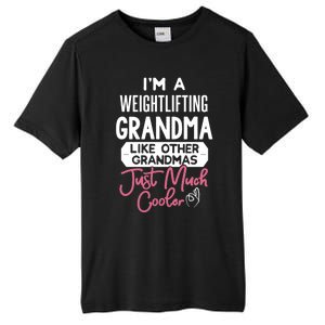 Cool Mothers Day Design Weightlifting Grandma Great Gift Tall Fusion ChromaSoft Performance T-Shirt