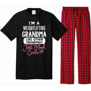 Cool Mothers Day Design Weightlifting Grandma Great Gift Pajama Set