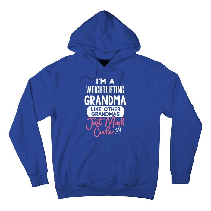 Cool Mothers Day Design Weightlifting Grandma Great Gift Hoodie