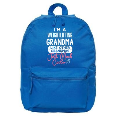 Cool Mothers Day Design Weightlifting Grandma Great Gift 16 in Basic Backpack