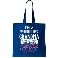 Cool Mothers Day Design Weightlifting Grandma Great Gift Tote Bag