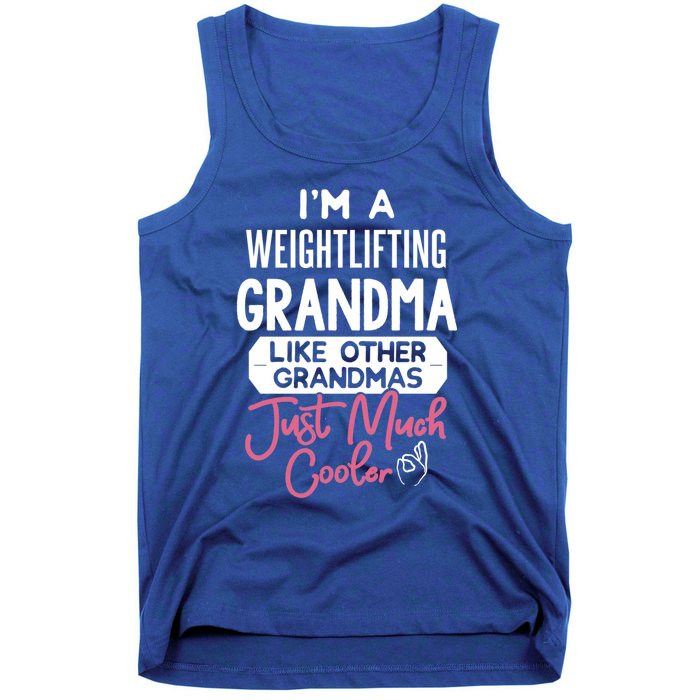 Cool Mothers Day Design Weightlifting Grandma Great Gift Tank Top