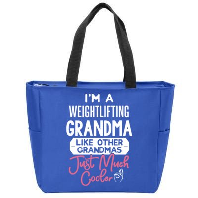 Cool Mothers Day Design Weightlifting Grandma Great Gift Zip Tote Bag