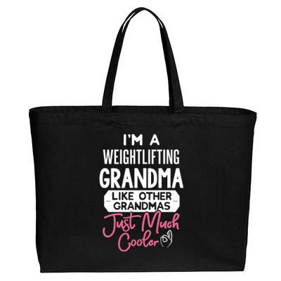 Cool Mothers Day Design Weightlifting Grandma Great Gift Cotton Canvas Jumbo Tote