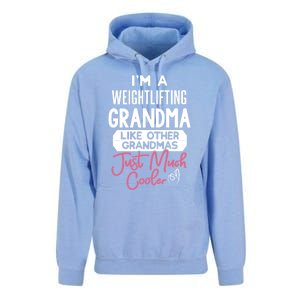 Cool Mothers Day Design Weightlifting Grandma Great Gift Unisex Surf Hoodie