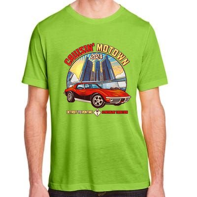 Cruisin Motown Detroit To Pontiac A Michigan Tradition Adult ChromaSoft Performance T-Shirt