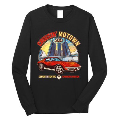 Cruisin Motown Detroit To Pontiac A Michigan Tradition Long Sleeve Shirt