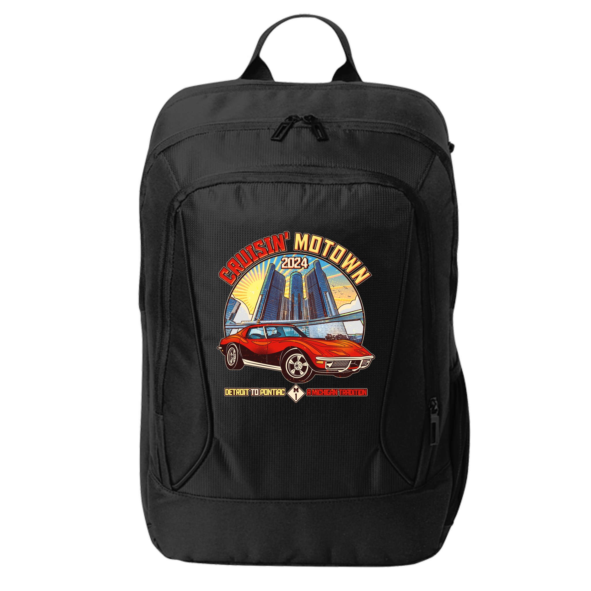 Cruisin Motown Detroit To Pontiac A Michigan Tradition City Backpack