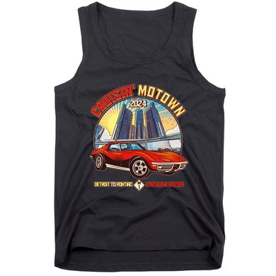 Cruisin Motown Detroit To Pontiac A Michigan Tradition Tank Top