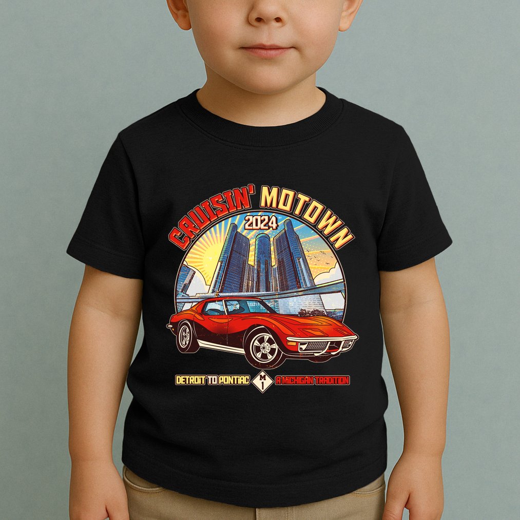 Cruisin Motown Detroit To Pontiac A Michigan Tradition Toddler T-Shirt