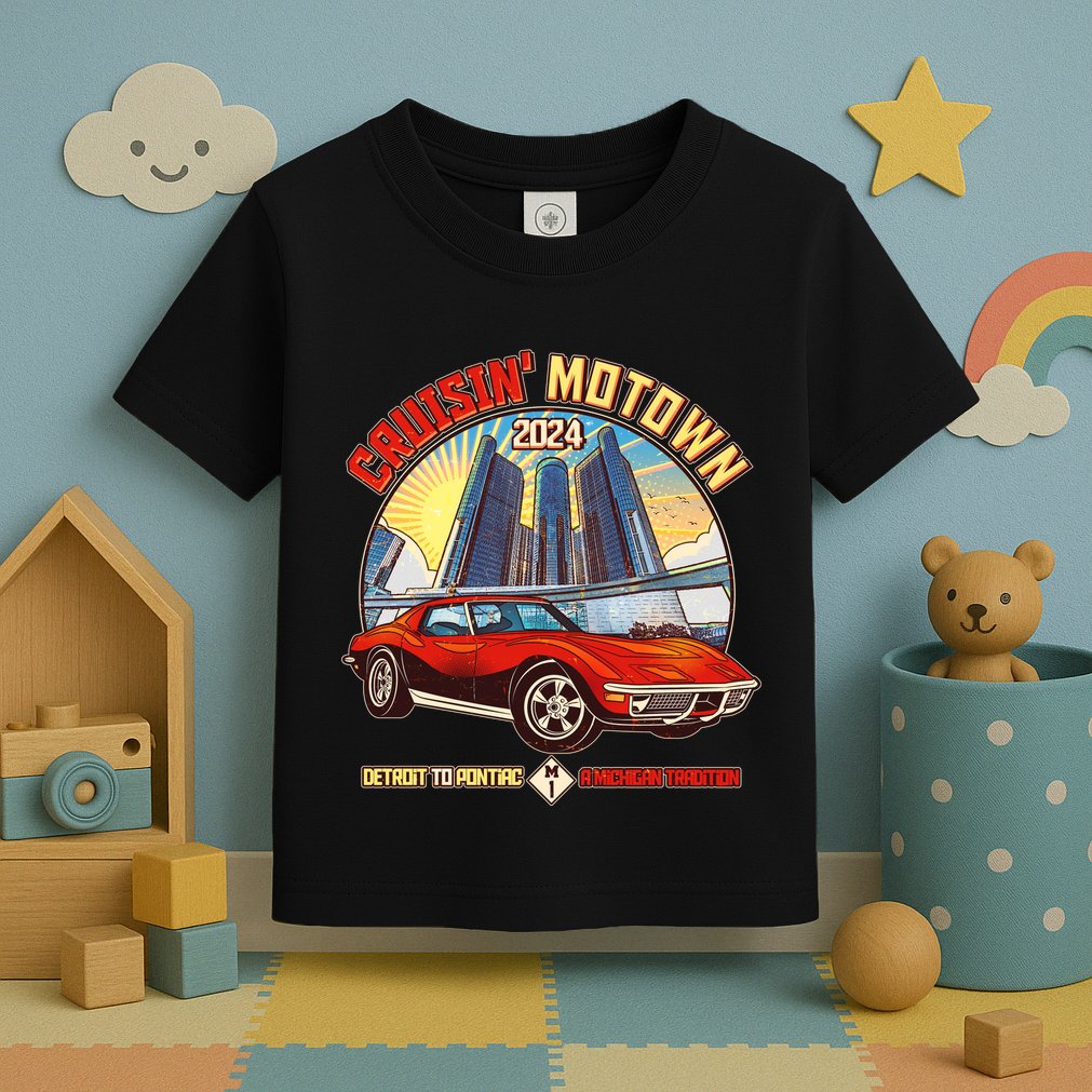 Cruisin Motown Detroit To Pontiac A Michigan Tradition Toddler T-Shirt